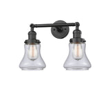 208-OB-G192 2-Light 16.5" Oil Rubbed Bronze Bath Vanity Light - Clear Bellmont Glass - LED Bulb - Dimmensions: 16.5 x 10 x 11 - Glass Up or Down: Yes