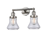 208-PN-G192 2-Light 16.5" Polished Nickel Bath Vanity Light - Clear Bellmont Glass - LED Bulb - Dimmensions: 16.5 x 10 x 11 - Glass Up or Down: Yes