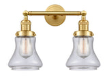 208-SG-G194 2-Light 16.5" Satin Gold Bath Vanity Light - Seedy Bellmont Glass - LED Bulb - Dimmensions: 16.5 x 10 x 11 - Glass Up or Down: Yes