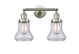 208-SN-G192 2-Light 16.5" Brushed Satin Nickel Bath Vanity Light - Clear Bellmont Glass - LED Bulb - Dimmensions: 16.5 x 10 x 11 - Glass Up or Down: Yes