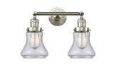 208-SN-G194 2-Light 16.5" Brushed Satin Nickel Bath Vanity Light - Seedy Bellmont Glass - LED Bulb - Dimmensions: 16.5 x 10 x 11 - Glass Up or Down: Yes