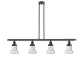 214-OB-G194 4-Light 50.875" Oil Rubbed Bronze Island Light - Seedy Bellmont Glass - LED Bulb - Dimmensions: 50.875 x 6.25 x 11<br>Minimum Height : 20.5<br>Maximum Height : 44.5 - Sloped Ceiling Compatible: Yes