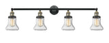 215-BAB-G194 4-Light 42.25" Black Antique Brass Bath Vanity Light - Seedy Bellmont Glass - LED Bulb - Dimmensions: 42.25 x 7.625 x 10.5 - Glass Up or Down: Yes