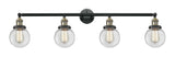 215-BAB-G202-6 4-Light 42" Black Antique Brass Bath Vanity Light - Clear Beacon Glass - LED Bulb - Dimmensions: 42 x 8.125 x 12.125 - Glass Up or Down: Yes