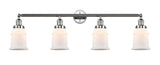 215-PC-G181 4-Light 42" Polished Chrome Bath Vanity Light - Matte White Canton Glass - LED Bulb - Dimmensions: 42 x 7.5 x 11.25 - Glass Up or Down: Yes