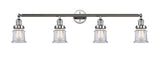 215-PC-G182S 4-Light 42" Polished Chrome Bath Vanity Light - Clear Small Canton Glass - LED Bulb - Dimmensions: 42 x 7.5 x 11.25 - Glass Up or Down: Yes