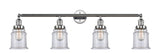 215-PC-G182 4-Light 42" Polished Chrome Bath Vanity Light - Clear Canton Glass - LED Bulb - Dimmensions: 42 x 7.5 x 11.25 - Glass Up or Down: Yes