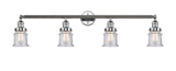 215-PC-G184S 4-Light 42" Polished Chrome Bath Vanity Light - Seedy Small Canton Glass - LED Bulb - Dimmensions: 42 x 7.5 x 11.25 - Glass Up or Down: Yes