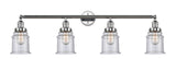 215-PC-G184 4-Light 42" Polished Chrome Bath Vanity Light - Seedy Canton Glass - LED Bulb - Dimmensions: 42 x 7.5 x 11.25 - Glass Up or Down: Yes