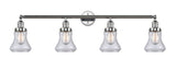 215-PC-G192 4-Light 42.25" Polished Chrome Bath Vanity Light - Clear Bellmont Glass - LED Bulb - Dimmensions: 42.25 x 7.625 x 10.5 - Glass Up or Down: Yes