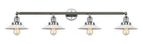 215-PC-G1 4-Light 44.5" Polished Chrome Bath Vanity Light - White Halophane Glass - LED Bulb - Dimmensions: 44.5 x 9 x 6.5 - Glass Up or Down: Yes