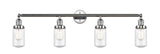 215-PC-G314 4-Light 43" Polished Chrome Bath Vanity Light - Seedy Dover Glass - LED Bulb - Dimmensions: 43 x 7.5 x 10.75 - Glass Up or Down: Yes