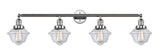 215-PC-G532 4-Light 46" Polished Chrome Bath Vanity Light - Clear Small Oxford Glass - LED Bulb - Dimmensions: 46 x 9 x 10 - Glass Up or Down: Yes