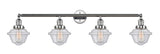 215-PC-G534 4-Light 46" Polished Chrome Bath Vanity Light - Seedy Small Oxford Glass - LED Bulb - Dimmensions: 46 x 9 x 10 - Glass Up or Down: Yes