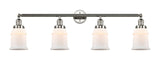 215-PN-G181 4-Light 42" Polished Nickel Bath Vanity Light - Matte White Canton Glass - LED Bulb - Dimmensions: 42 x 7.5 x 11.25 - Glass Up or Down: Yes