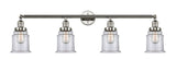 215-PN-G182 4-Light 42" Polished Nickel Bath Vanity Light - Clear Canton Glass - LED Bulb - Dimmensions: 42 x 7.5 x 11.25 - Glass Up or Down: Yes