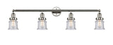215-PN-G184S 4-Light 42" Polished Nickel Bath Vanity Light - Seedy Small Canton Glass - LED Bulb - Dimmensions: 42 x 7.5 x 11.25 - Glass Up or Down: Yes