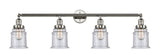 215-PN-G184 4-Light 42" Polished Nickel Bath Vanity Light - Seedy Canton Glass - LED Bulb - Dimmensions: 42 x 7.5 x 11.25 - Glass Up or Down: Yes