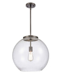 221-1S-OB-G124-16 1-Light 15.75" Oil Rubbed Bronze Pendant - Seedy Large Athens Glass - LED Bulb - Dimmensions: 15.75 x 15.75 x 16.375<br>Minimum Height : 26<br>Maximum Height : 50 - Sloped Ceiling Compatible: Yes