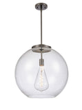 221-1S-OB-G124-18 1-Light 17.75" Oil Rubbed Bronze Pendant - Seedy Large Athens Glass - LED Bulb - Dimmensions: 17.75 x 17.75 x 18.375<br>Minimum Height : 27.375<br>Maximum Height : 51.375 - Sloped Ceiling Compatible: Yes