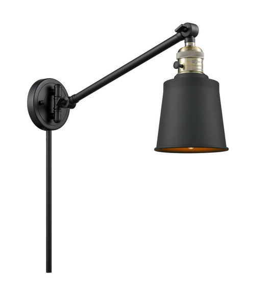 237-BAB-M9-BK-LED 8" 1-Light Black Antique Brass LED Swing Arm LED Bulbs Included
