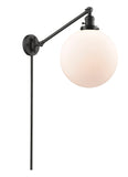 237-OB-G201-12 1-Light 12" Oil Rubbed Bronze Swing Arm - Matte White Cased Beacon Glass - LED Bulb - Dimmensions: 12 x 20 x 16 - Glass Up or Down: Yes