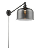 237-OB-G73-L 1-Light 12" Oil Rubbed Bronze Swing Arm - Plated Smoke X-Large Bell Glass - LED Bulb - Dimmensions: 12 x 12 x 13 - Glass Up or Down: Yes