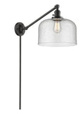 237-OB-G74-L 1-Light 12" Oil Rubbed Bronze Swing Arm - Seedy X-Large Bell Glass - LED Bulb - Dimmensions: 12 x 12 x 13 - Glass Up or Down: Yes