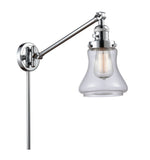 237-PC-G192 1-Light 8" Polished Chrome Swing Arm - Clear Bellmont Glass - LED Bulb - Dimmensions: 8 x 35 x 25 - Glass Up or Down: Yes