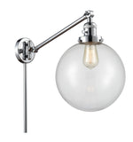237-PC-G202-10 1-Light 10" Polished Chrome Swing Arm - Clear Beacon Glass - LED Bulb - Dimmensions: 10 x 18 x 14 - Glass Up or Down: Yes