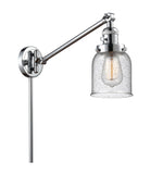 237-PC-G54 1-Light 8" Polished Chrome Swing Arm - Seedy Small Bell Glass - LED Bulb - Dimmensions: 8 x 21 x 25 - Glass Up or Down: Yes