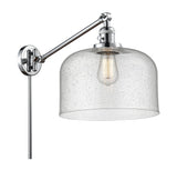 237-PC-G74-L 1-Light 12" Polished Chrome Swing Arm - Seedy X-Large Bell Glass - LED Bulb - Dimmensions: 12 x 12 x 13 - Glass Up or Down: Yes