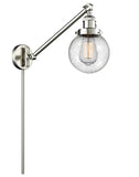 237-SN-G204-6-LED 6" 1-Light Brushed Satin Nickel LED Swing Arm LED Bulbs Included
