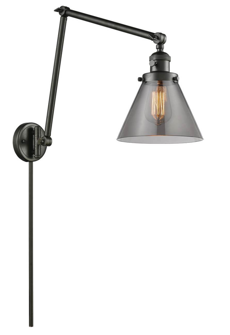 238-OB-G43-LED 8" 1-Light Oil Rubbed Bronze LED Swing Arm LED Bulbs Included