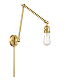 238-SG 1-Light 5" Satin Gold Swing Arm - Bare Bulb - LED Bulb - Dimmensions: 5 x 30 x 30 - Glass Up or Down: Yes