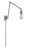 238-SN 1-Light 5" Brushed Satin Nickel Swing Arm - Bare Bulb - LED Bulb - Dimmensions: 5 x 30 x 30 - Glass Up or Down: Yes
