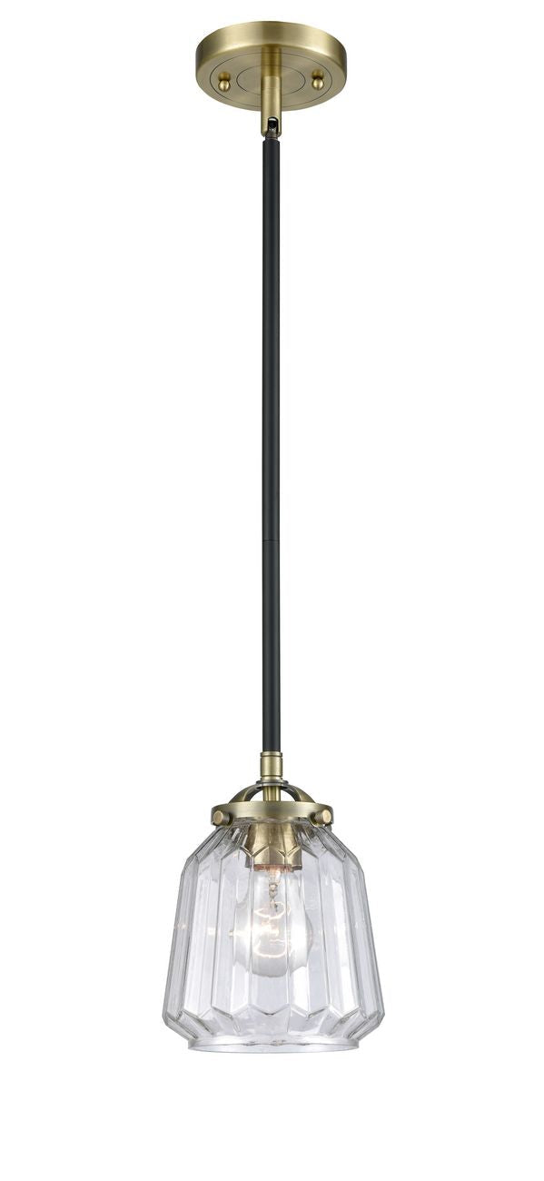 Stem Hung 7" Chatham Mini Pendant - Novelty Clear Glass - Choice of Finish And Incandesent Or LED Bulbs