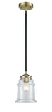 Stem Hung 6" Canton Mini Pendant - Bell-Urn Clear Glass - Choice of Finish And Incandesent Or LED Bulbs