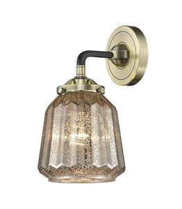 1-Light 7" Chatham Sconce - Novelty Mercury Glass - Choice of Finish And Incandesent Or LED Bulbs