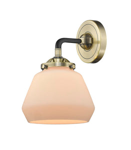 1-Light 6.75" Fulton Sconce - Cone Matte White Glass - Choice of Finish And Incandesent Or LED Bulbs