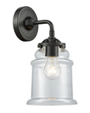284-1W-OB-G182 1-Light 6" Oil Rubbed Bronze Sconce - Clear Canton Glass - LED Bulb - Dimmensions: 6 x 7.25 x 10.5 - Glass Up or Down: Yes