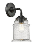 284-1W-OB-G184 1-Light 6" Oil Rubbed Bronze Sconce - Seedy Canton Glass - LED Bulb - Dimmensions: 6 x 7.25 x 10.5 - Glass Up or Down: Yes