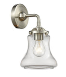 284-1W-SN-G192 1-Light 6" Brushed Satin Nickel Sconce - Clear Bellmont Glass - LED Bulb - Dimmensions: 6 x 7.25 x 9.5 - Glass Up or Down: Yes