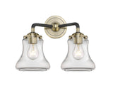 2-Light 14" Bellmont Bath Vanity Light - Bell-Urn Clear Glass - Choice of Finish And Incandesent Or LED Bulbs