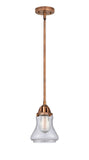 Stem Hung 6" Antique Copper Mini Pendant - Seedy Bellmont Glass LED