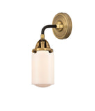 288-1W-BAB-G311 1-Light 4.5" Black Antique Brass Sconce - Matte White Cased Dover Glass - LED Bulb - Dimmensions: 4.5 x 6.5 x 10.875 - Glass Up or Down: Yes
