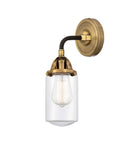 288-1W-BAB-G312 1-Light 4.5" Black Antique Brass Sconce - Clear Dover Glass - LED Bulb - Dimmensions: 4.5 x 6.5 x 10.875 - Glass Up or Down: Yes