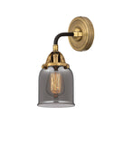 288-1W-BAB-G53 1-Light 5" Black Antique Brass Sconce - Plated Smoke Small Bell Glass - LED Bulb - Dimmensions: 5 x 6.75 x 10.125 - Glass Up or Down: Yes