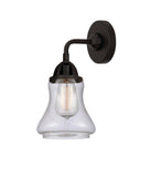 288-1W-BK-G194 1-Light 6" Matte Black Sconce - Seedy Bellmont Glass - LED Bulb - Dimmensions: 6 x 7.25 x 10.625 - Glass Up or Down: Yes