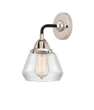 288-1W-BPN-G172 1-Light 6.75" Black Polished Nickel Sconce - Clear Fulton Glass - LED Bulb - Dimmensions: 6.75 x 7.625 x 9.625 - Glass Up or Down: Yes